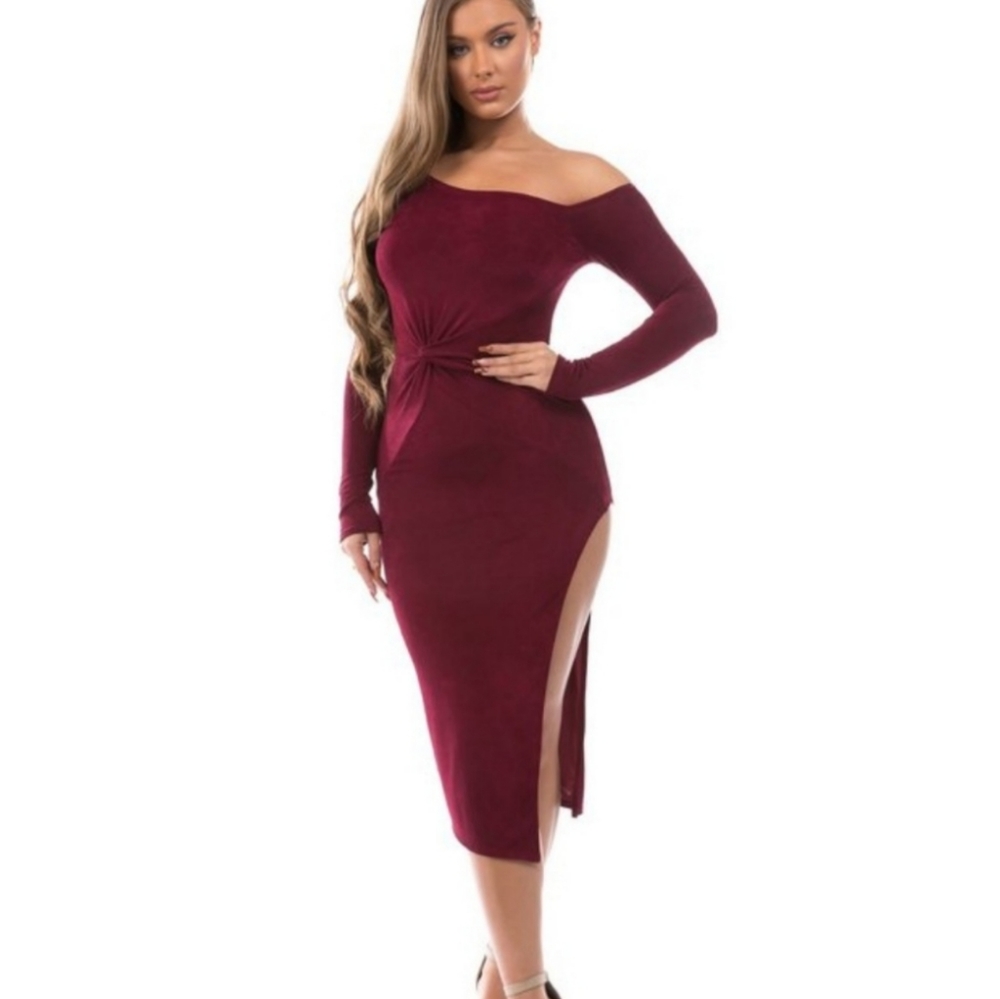 High slit dress